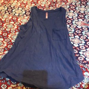 *10 for $10* Girls tank top navy blue with pocket